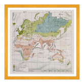 Antica Mappa Europa Asia Africa Australia - Anno 1894 - Clima e Correnti Oceaniche Oceano